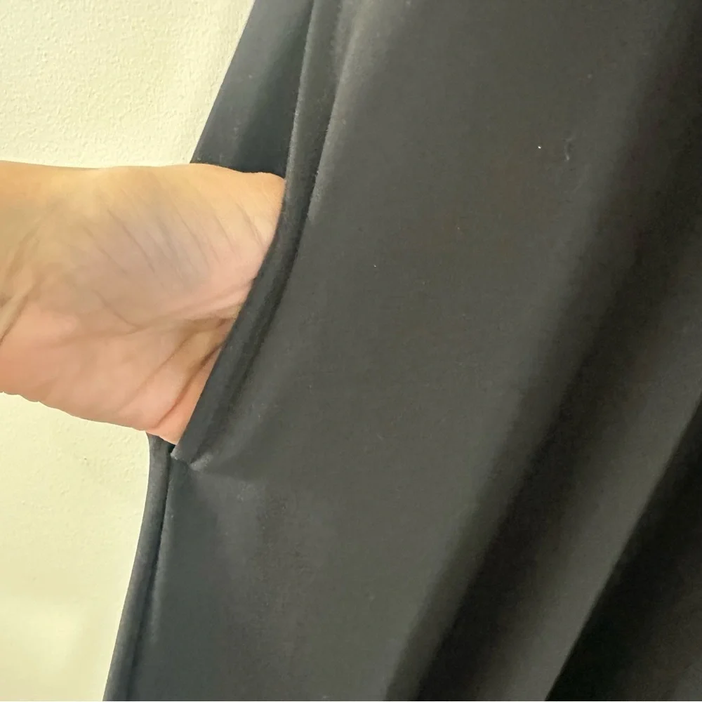 Sympli Fit & Flare Dress Short Sleeve Black Size 6 - Picture 9 of 11